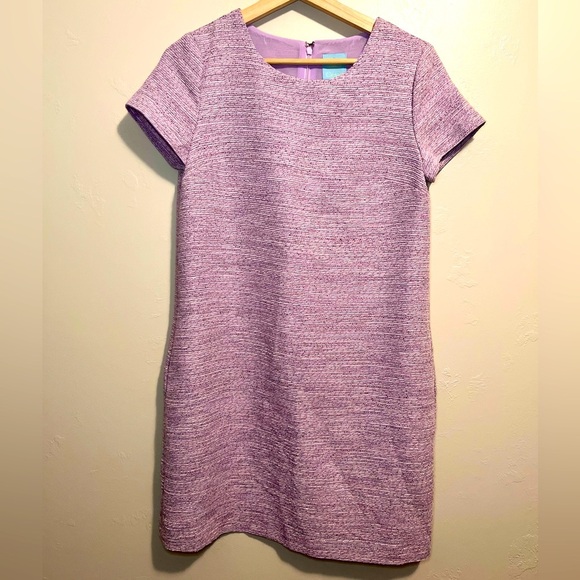 Cece Cynthia Steffe Kayte Lilac Tweed Dress - Picture 3 of 14